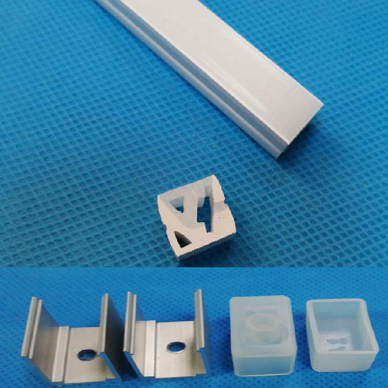 Silicone Flexible LED Strip Light Channel For 8mm LED Strip - 12*12mm 120° Side Emitting